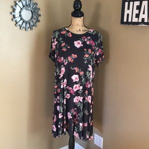 Old Navy XL Swing Dress - Charcoal, Coral, Pink
